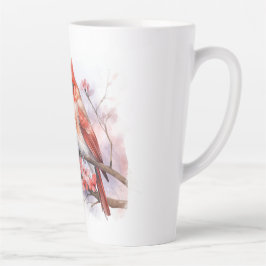 Caneca De Café Latte Par Cardinal de inverno 1