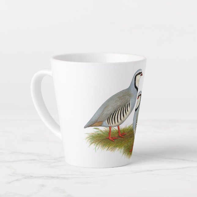 Caneca De Café Latte Par de Chukar Partridge (Ângulo esquerdo)