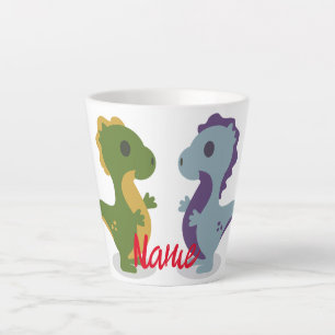Caneca De Café Latte Par de Dinossauro Cólvora Troço_Trova