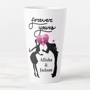 Caneca De Café Latte Para Casal em Nomes Personalizados do Dia de os na