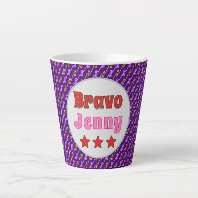 Caneca De Café Latte parabéns graduado (Frente)