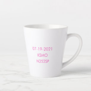 Caneca De Café Latte Parabéns pelo voo a solo - caneca latte personali