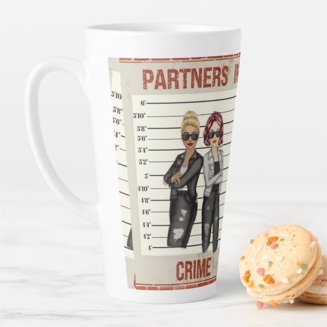Caneca De Café Latte Parceiros no Crime - BFF (In Situ)