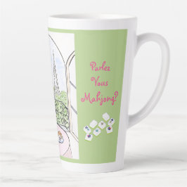 Caneca De Café Latte Paris Caprichoso e Torre Eiffel MAHJONG