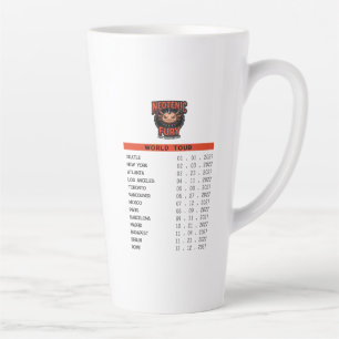 Caneca De Café Latte Paródia de Banda de Heavy Metal Axolotl Tour dos A