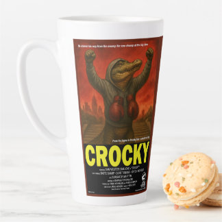 Caneca De Café Latte Paródia de Filme Clássico Crocky