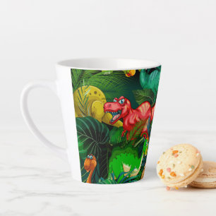 Caneca De Café Latte Parque dos Dinossauros