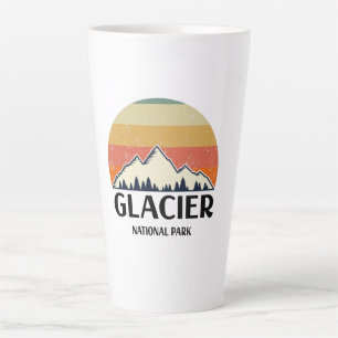Caneca De Café Latte Parque Nacional do Glacier Vintage