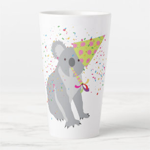 Caneca De Café Latte Partida Koala - Animais com festa