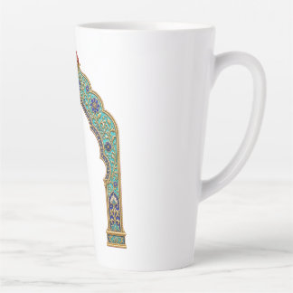 Caneca De Café Latte Pássaro Joia Turquesa | Inspirado no Persa
