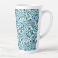Pássaros da Paisley em azul-bebê