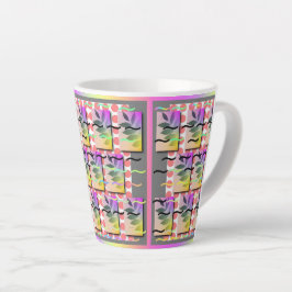 CANECA DE CAFÉ LATTE PASTEL DEIXA PONTOS DE CORAL