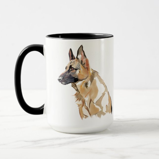 Caneca de Café Latte Pastor Alemão – Xícara de Caf (Esquerda)