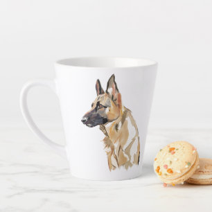 Caneca de Café Latte Pastor Alemão - Xícara de Caf
