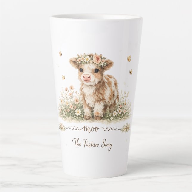 Caneca De Café Latte Pasture Song (Frente)