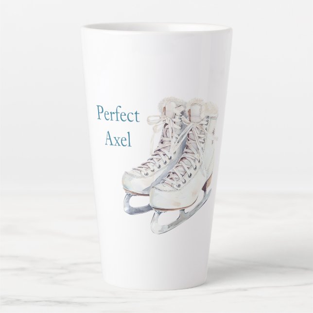 Caneca De Café Latte Patins de gelo Axel (Frente)