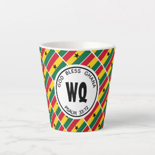 Caneca De Café Latte Patriótica Personalizável do FLAG de GHANA