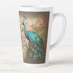 Caneca De Café Latte Pavão (diário correspondente disponível)