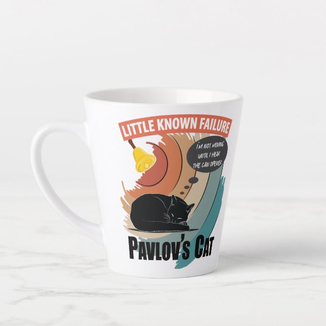 Caneca De Café Latte Pavlov's Cat - Funny Psychology (Esquerda)