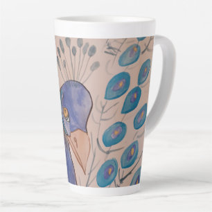 Caneca De Café Latte Pavock Blue Latte Mug