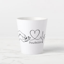 Caneca De Café Latte Pawfection One-Line Art – Minimalist Dog Lover