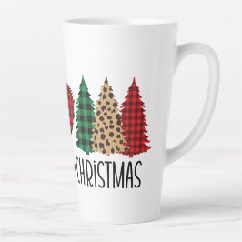 Caneca De Café Latte Paz, Amor e Natal