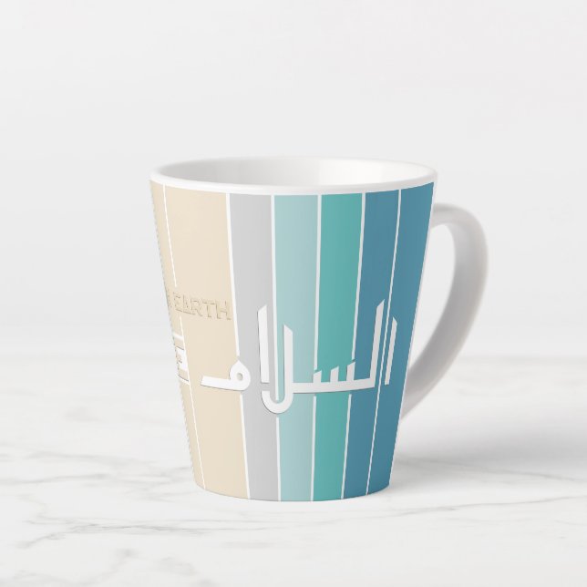 Caneca De Café Latte Paz na Terra (Ângulo direito)