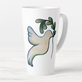 Caneca De Café Latte Paz na Terra Dove da Esperança