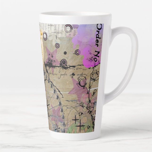 Caneca De Café Latte PC2508 - Coruja de diversões (Direita)