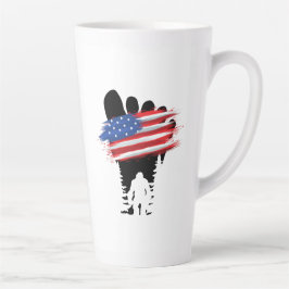 Caneca De Café Latte Pé Grande 4 de julho.b