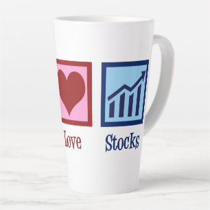 Caneca De Café Latte Peace Love Stocks