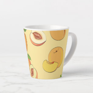 Caneca De Café Latte Peach Pattern 7