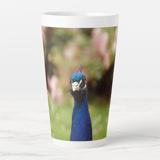 Caneca De Café Latte Peacock (Frente)