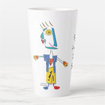 PeaKasso King of Hearts - Latte Mug