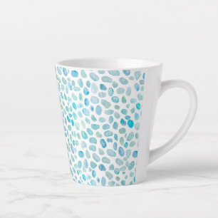 Caneca De Café Latte Pebble Sea Pintura Do Oceano Oceânico