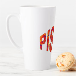 Caneca De Café Latte Peixes - Amarelo amarelo alaranjado