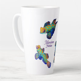 Caneca De Café Latte Peixes Mandarin