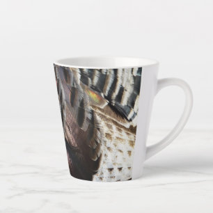 Caneca De Café Latte Penas de Peru Selvagem I Desenho Abstrato da Natur