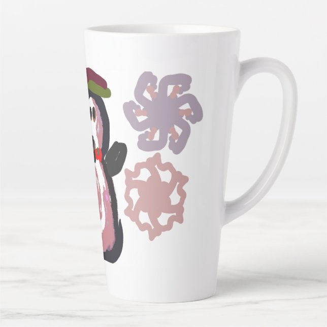 Caneca De Café Latte Penguin Winter  (Direita)