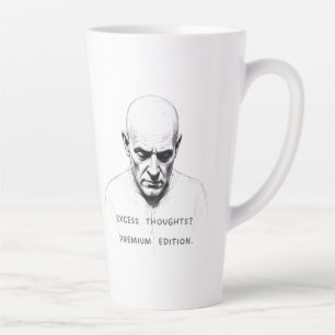 Caneca De Café Latte Pensamentos em Excesso? Edição Premium