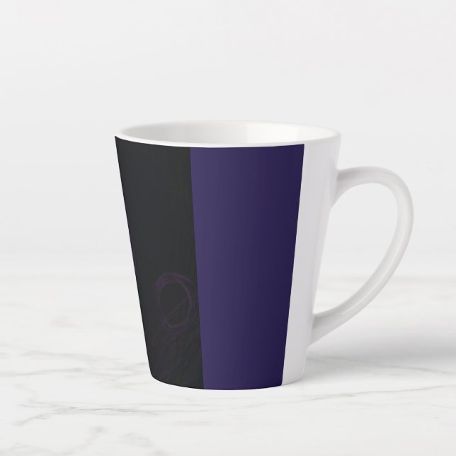 Caneca De Café Latte pentagrama roxo de yaei (Direita)