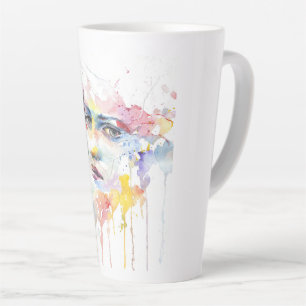 Caneca De Café Latte people-girl-woman-face-portrait