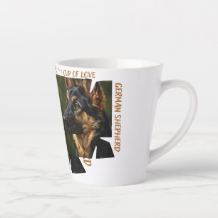 Caneca de Café Latte Pequena Amante de Cães "Copo