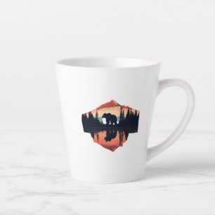 Caneca De Café Latte Pequena Caneca Latte - Cena Serena de Montanha, 12