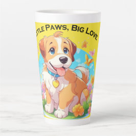 Caneca De Café Latte Pequenas Patas Bonitas Grande Amor