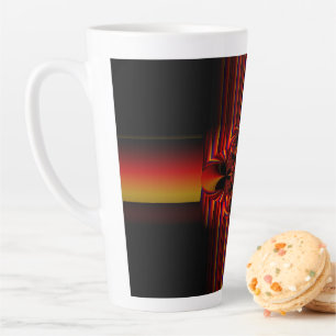 Caneca De Café Latte Pequenas tiras grandes com Arco