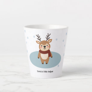 Caneca De Café Latte Pequeno ajudante do Papai Noel