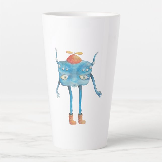 Caneca De Café Latte Pequeno Alien Pi  (Frente)