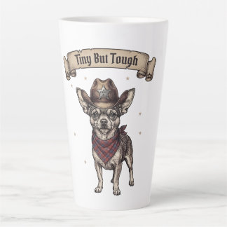 Caneca De Café Latte Pequeno Mas Resistente Chihuahua Cowboy - Arte Oci