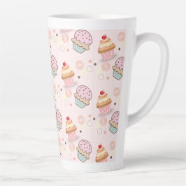Caneca De Café Latte pequenos pastéis